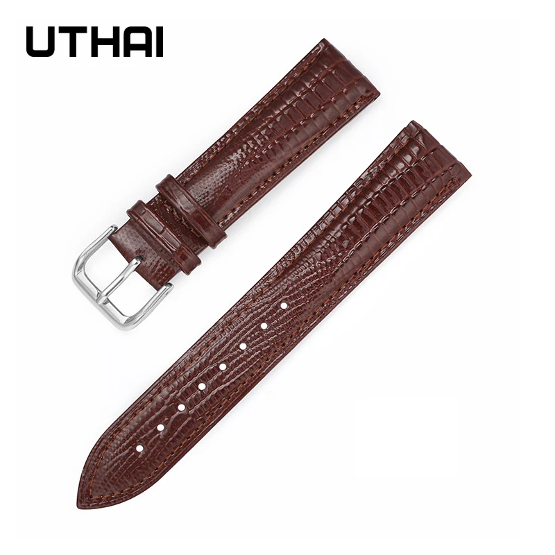 Watchband Leather strap 20mm 22mm watch band 12~22mm Lizard pattern patent leather shiny men\'s and women\'s belt UTAHI Z77