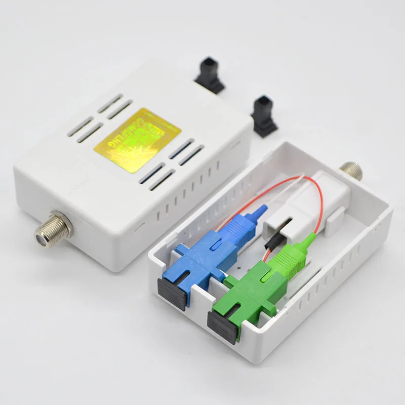 1PCS New SC APC Optical Receiver FTTH CATV Passive Optical Receiver With WDM  Inch F Head Output Special Sale