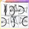 Triangle arrière en titane pour vélo pliant Brompton, accessoires de cadre de vélo de 16 pouces, ultra léger 2