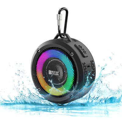 Haut-parleur Bluetooth portable TWS, LED colorée, haut-parleur sans fil extérieur étanche, 7 niveaux