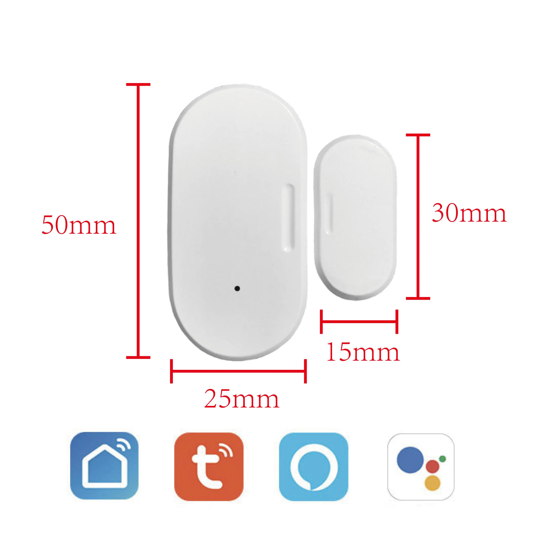 Imagem -02 - Tuya Zigbee Sensor Magnético de Porta e Janela Conexão sem Fio Smart Home Detectores de Portas Automação Magnética