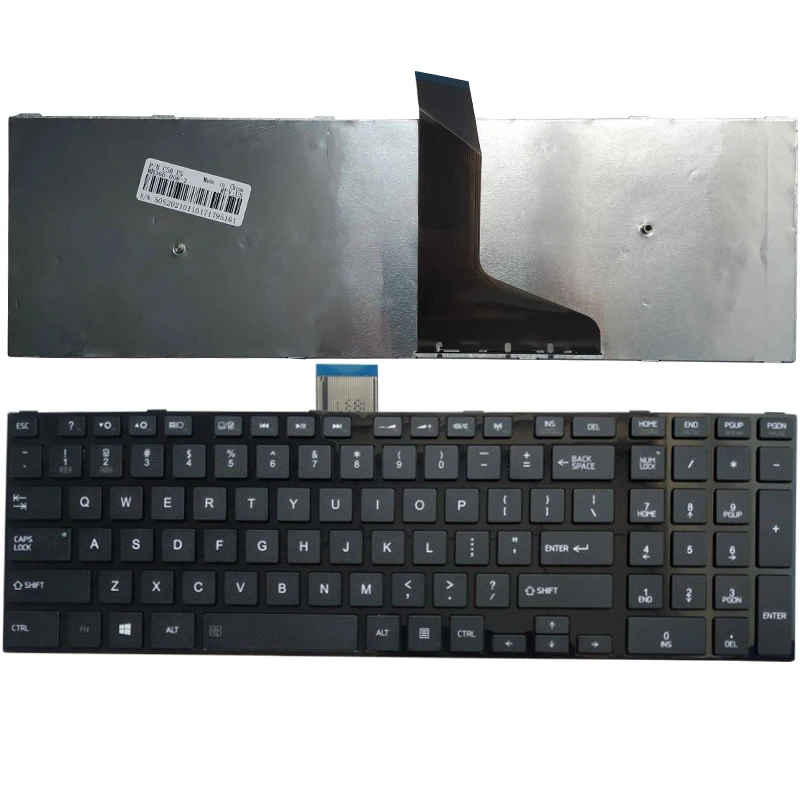 

New Lsaptop English Keyboard for Toshiba Satellite C50 C50D C50-A C50-A506 C50D-A C55T-A C55-A C55D-A US Layout Black