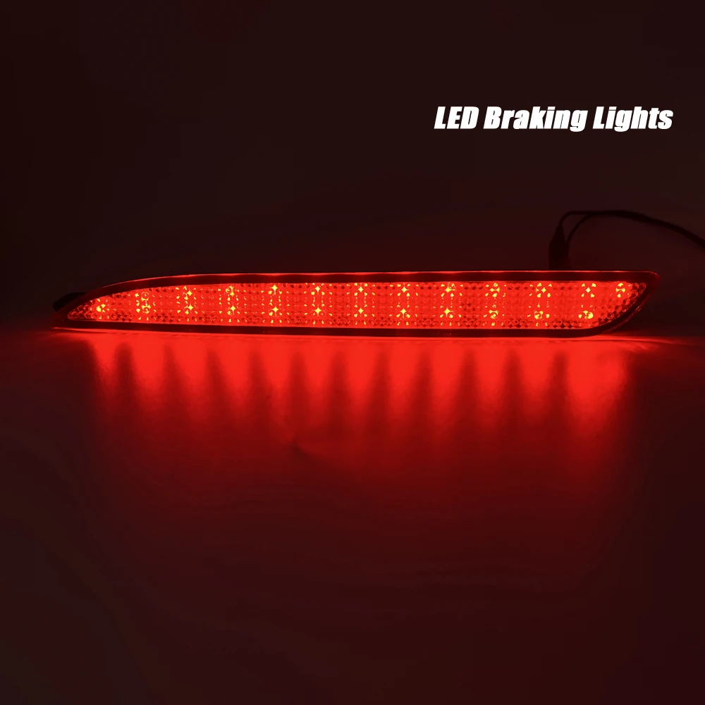 2Pcs LED Rear Bumper Reflector Warning Light For Mazda 3 Mazdaspeed 3 Axela 2010-2013 Reversing Braking Brake Light