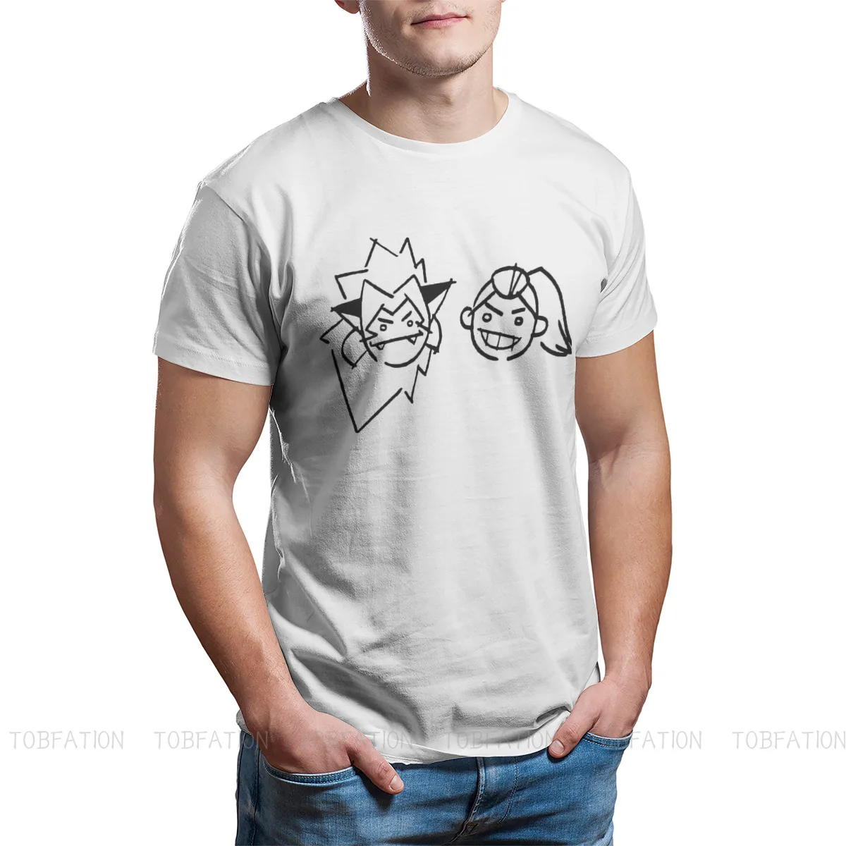 Catra and Adora Drawings TShirt She Ra and the Princesses of Power Adora TV Tops Leisure T Shirt Men Tee Unique Gift Clothes