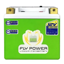 FLYPOWER LiFePO4 Motorcycle Lithium ion Battery 12V 36Wh CCA 180A BMS Lithium iron Phosphate Scooter Batteries Replace YTX5L-BS