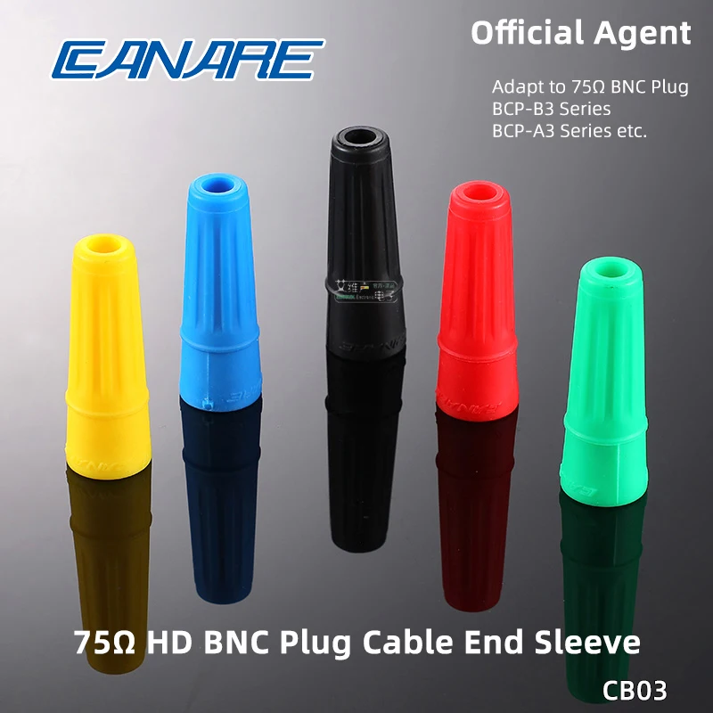 Canare 75Ω BNC Tail Sleeve Cable Sheath Color Tail Sleeve CB03 Fits HD-SDI Digital HD BCP-B3F Solder-free Crimp Plug BCP-B3 A3