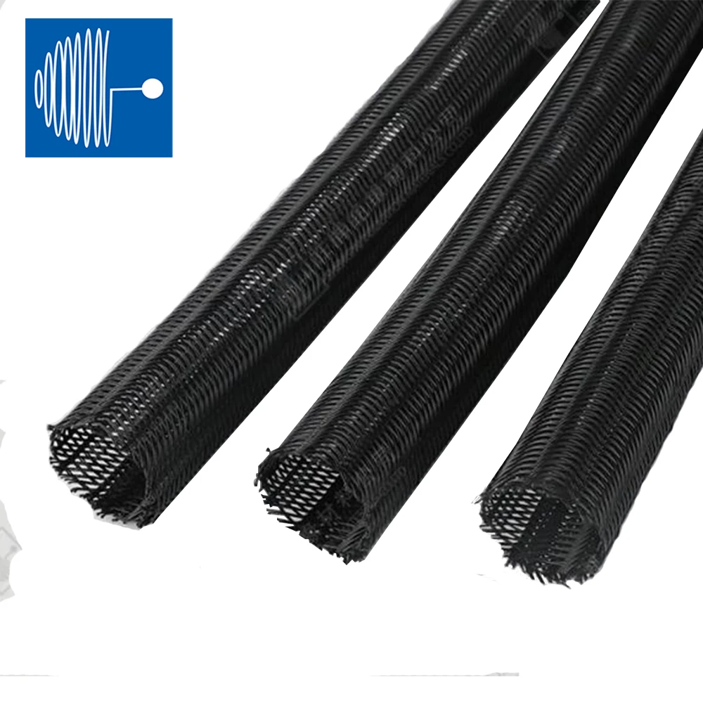 SHENGPAI PET 5m/10m Flame Retardant VW-1Nylon Cable Sleeves Braided Cable Sleeve 4/6/8/10/12/16/20/25/30/35mm Heat Shrink Tube