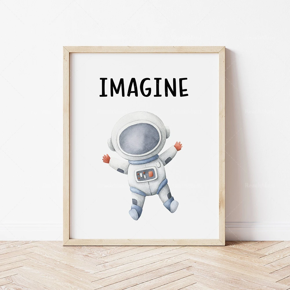 6 Play astronaut prints, play room wall decoration, kindergarten prints, play room posters, create learning games, imagine explo