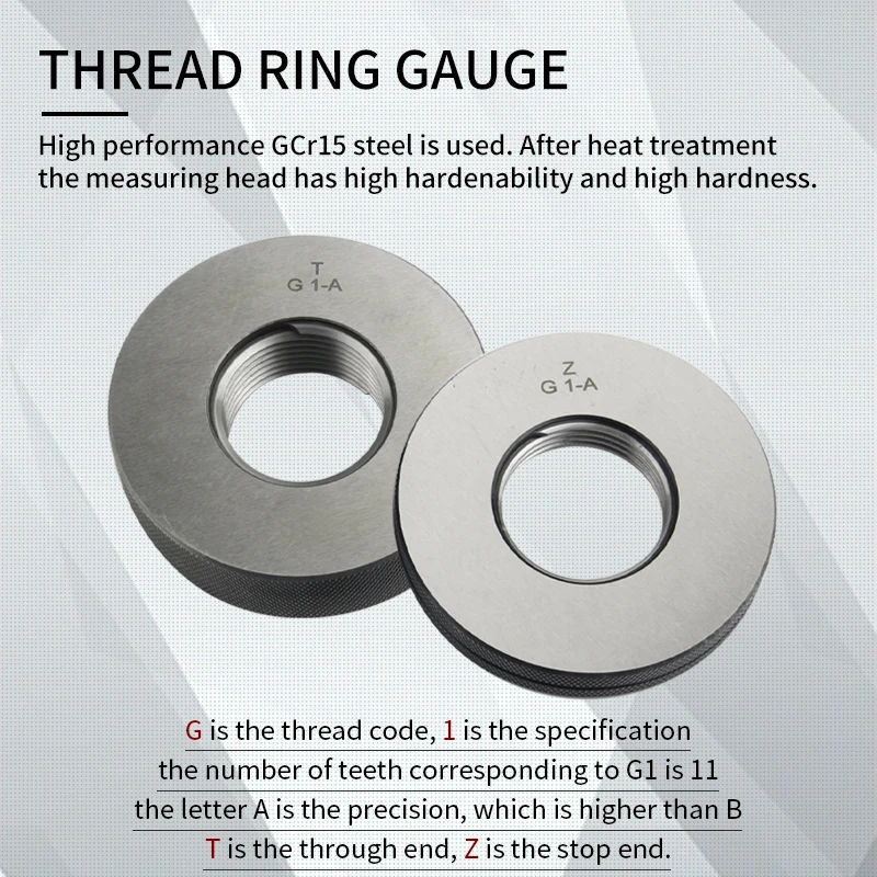 Thread Plug gauge/Ring gauge M6 M8 G1 G1/2 G3/4 G3/8 Gauge accuracy Precision external Screw Gage Fine Pitch Thread Test Tool