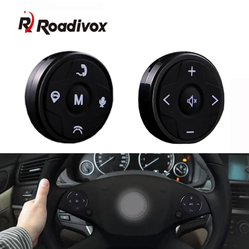 Commande au volant de voiture Bluetooth sans fil, Android, universel pour DVD, limitation GPS, radio, boutons de télécommande, 10 prédire