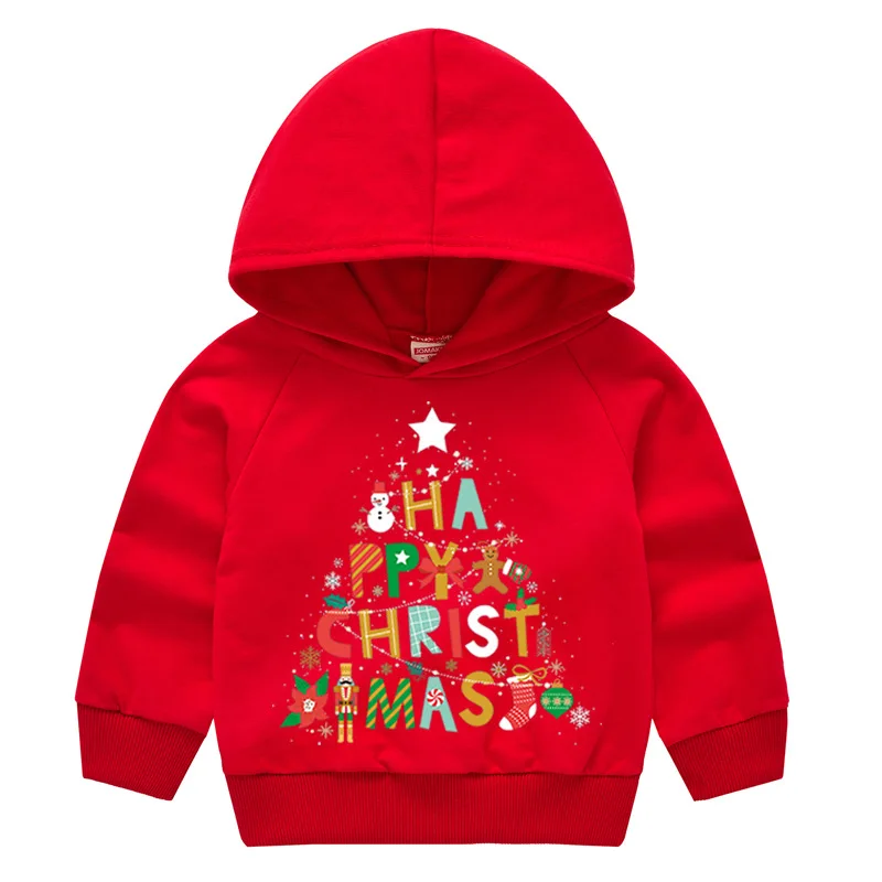 Christmas Tree Baby Boy Hoodies Sweater Clothes Girls Pullover Sweatshirts Tops Cotton Toddler Outfit Kids Jersey 12 3 4 6 Years