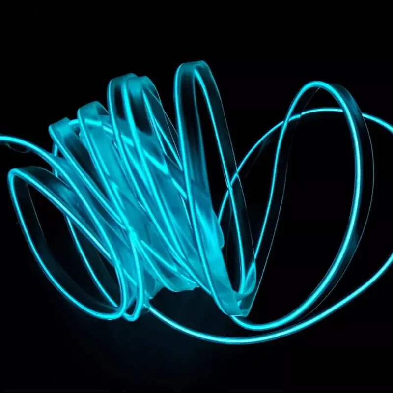 Car Interior Lighting DIY 1/2/3M Strips Auto LED Strip Garland EL Wire Rope Car Decoration Neon LED lamp Flexible Rope Tube