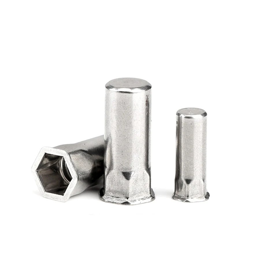 m4 m5 m6 m8 m10 m12 Samll Head Close End Rivet Nut ,304 stainless steel semi-hex body rivet nut  ,K015