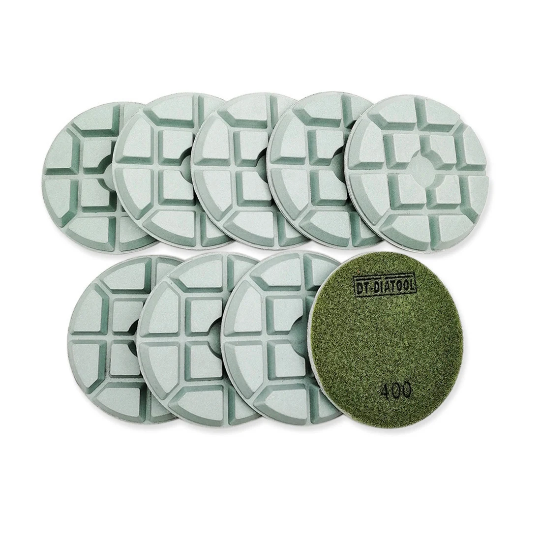 DT-DIATOOL 9 Dia 100 Mm/4 Inch Grit #400 Diamant Polijsten Hars Bond Concrete Schuurschijven voor Repareren Betonnen Vloer