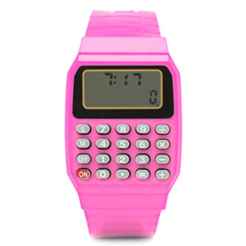 

Fashion Calculator Led Digital Watches Children Watches Silicone Band Electronic Wristwatches Kids Montre Enfants Reloj Infantil