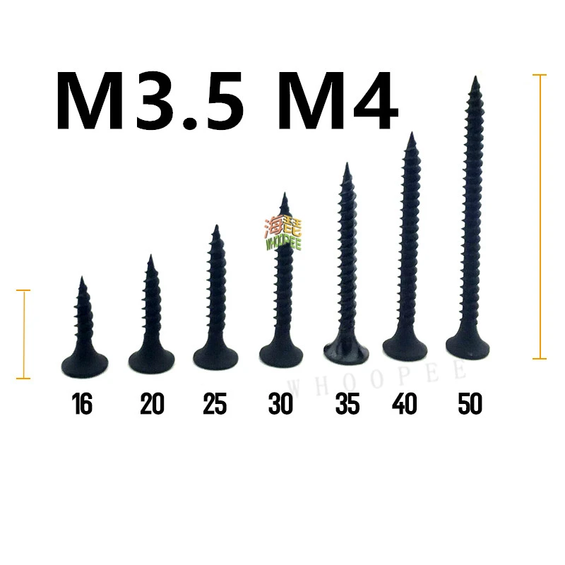 

20-50pcs M3.5 M4 Cross head and hard self tapping screw plasterboard screw stem wall self-tapping screw