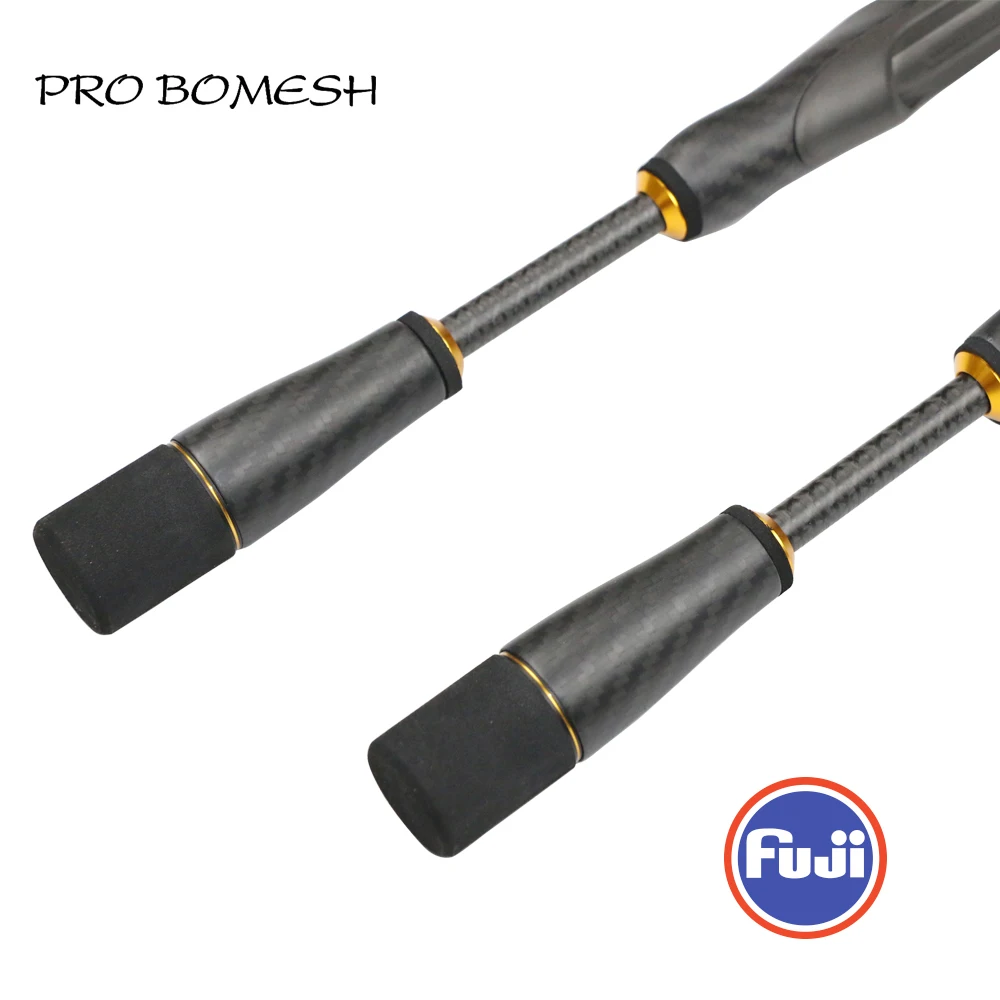 Pro Bomesh 1Set Fuji 16# VSS Reel Seat Carbon Fiber Split Grip Butt Grip Casting Handle Kit DIY Fishing Rod Accessory