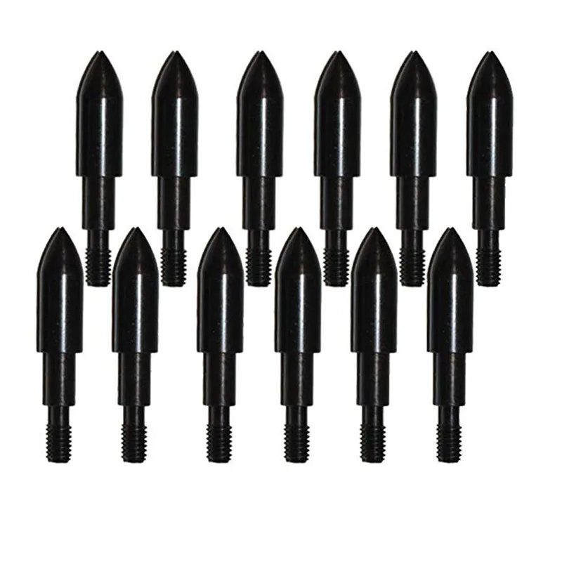 24Pcs 100Grain 125 Grain Archery Arrow Field Points Screw on Bullet Arrow Tips Arrowhead For Arrow Practice Shooting Accessories