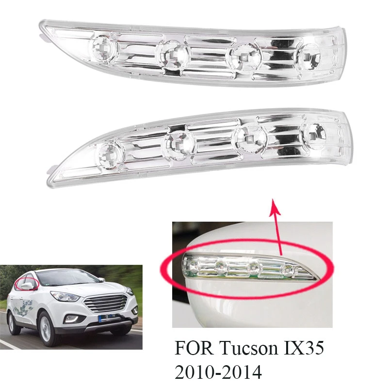 Para Hyundai Tucson IX35 2010-2014 espejo retrovisor bombilla de señal intermitente Luz de indicador de espejo lateral