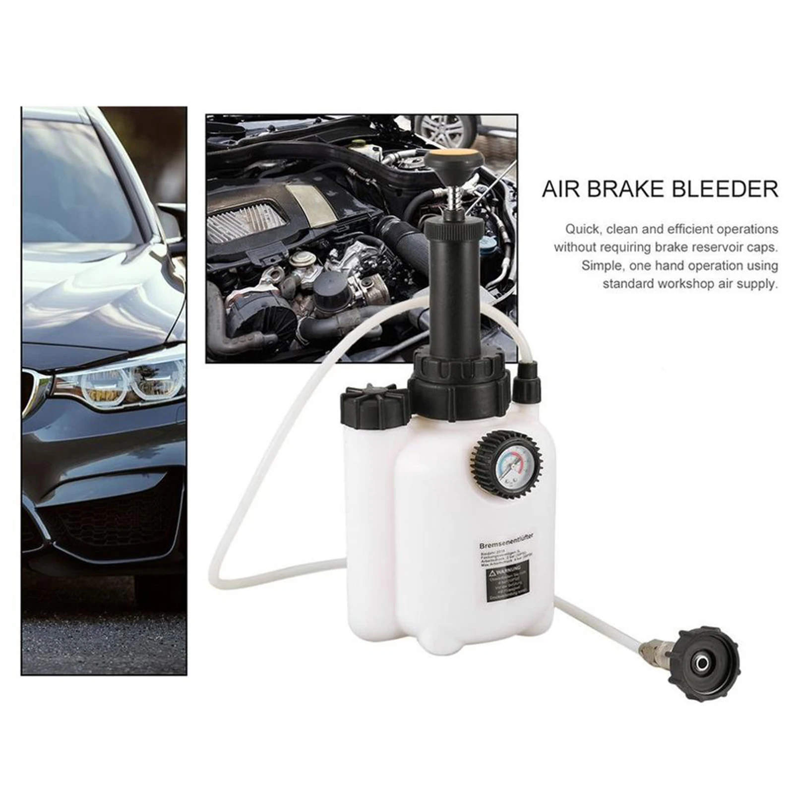 3L Car Auto Pneumatic Brake Fluid- Bleeder Brake Bleeding Oil Change Tool For Cars Trucks Motorcyles Brake Fluid- Changer