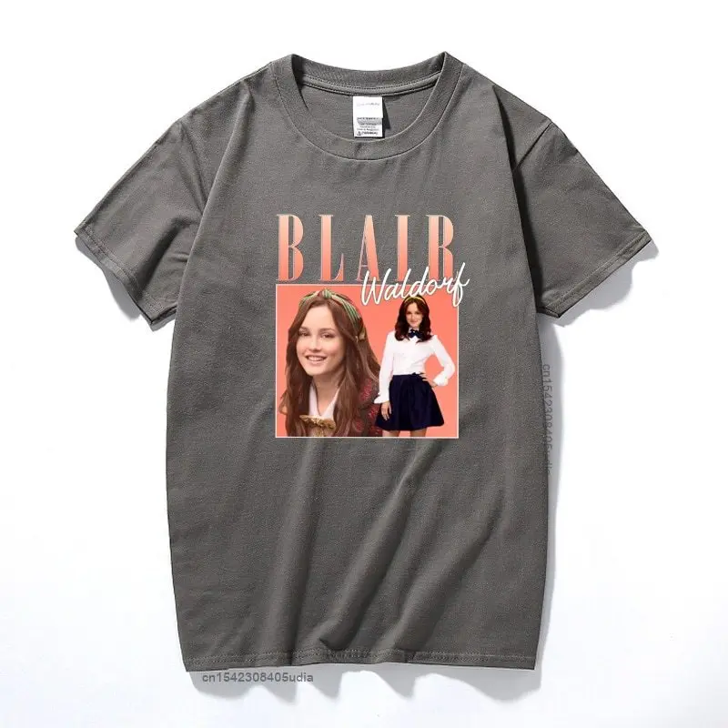 Blair Waldorf Gossip Girl Rapper T Shirt Men Vintage 90s Men Woman Tshirts Top Cotton T-Shirt Men Camisa Streetwear Eu Size