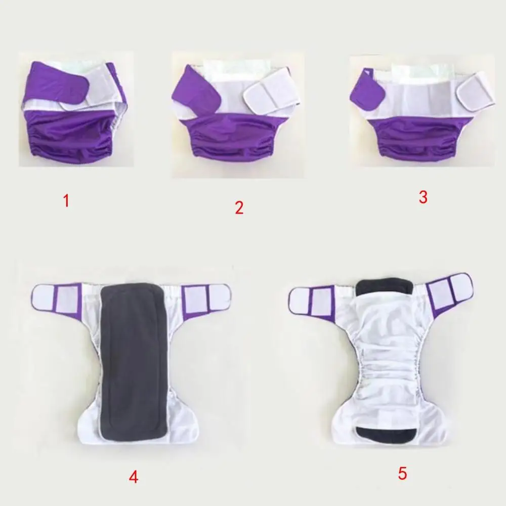 XL Washable Reusable Adult Cloth Diaper Nappy Pocket Urinary Underwear Underpants Disability Leakproof Protection For Elders