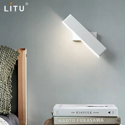 Lámparas Led de pared para interiores, candelabro de pared moderno con interruptor ajustable de rotación, accesorio de luz para escalera y pasillo