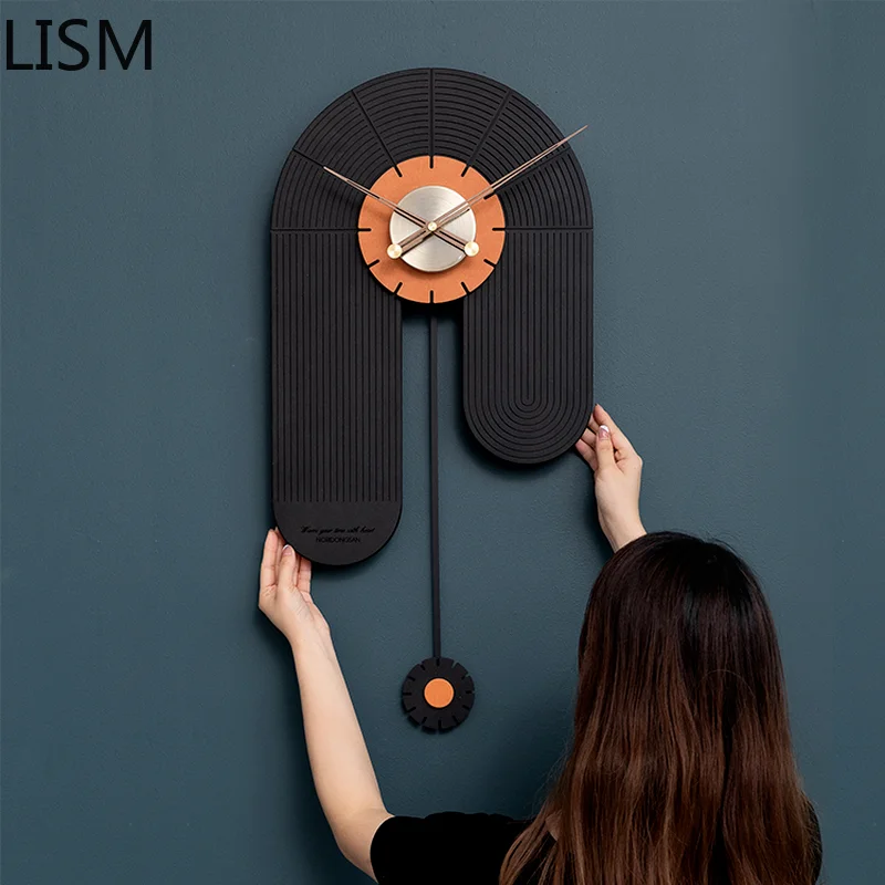 Modern Design Art Wall Clock Pendulum Silent Nordic Wall Clock Elegant Colorful Home Decor Gamer Decoracion Horloge Mural Zegary