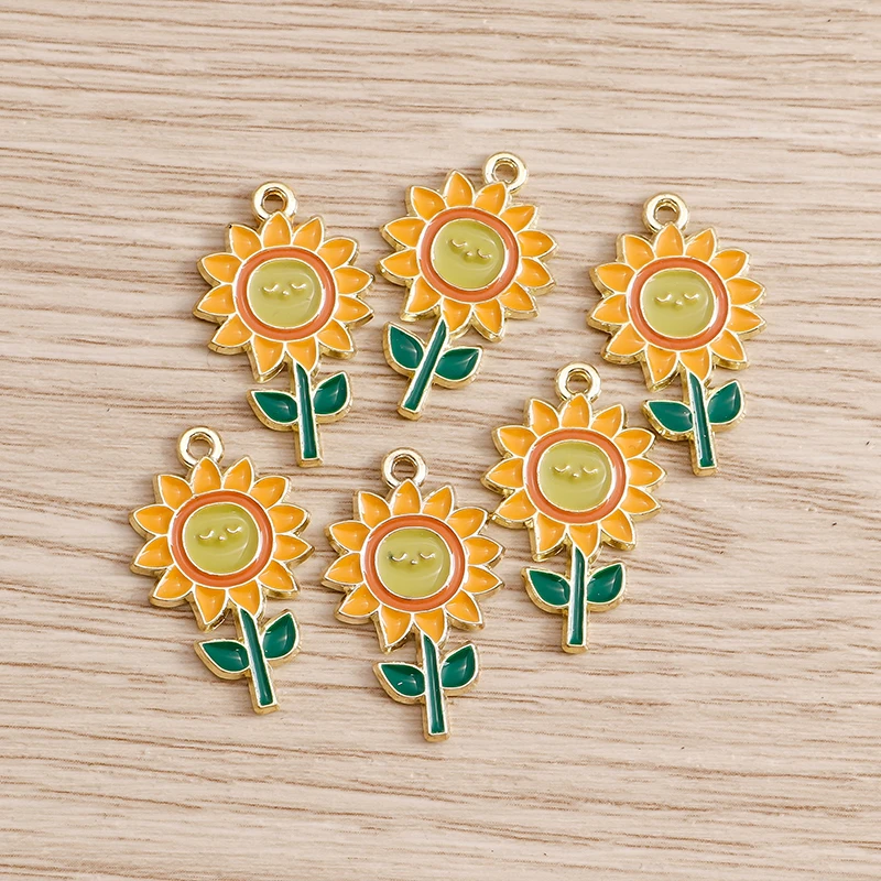 10 Stück 11x19mm Modische Emaille-Tulpenblüten-Anhänger für Schmuckherstellung, Ohrringe, Halsketten, Armbänder, DIY-Bastelarbeiten, Geschenke – Detail 8