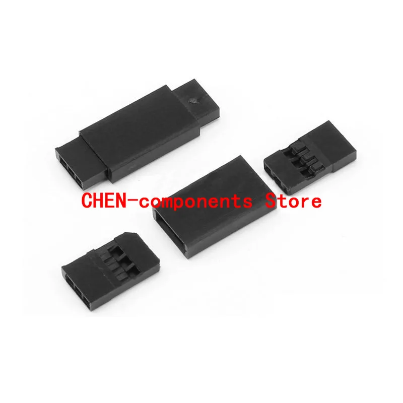 

10PCS 2.54 positive angle main body bevel pitch DuPont Connect Head 3P JR plug 2.54MM