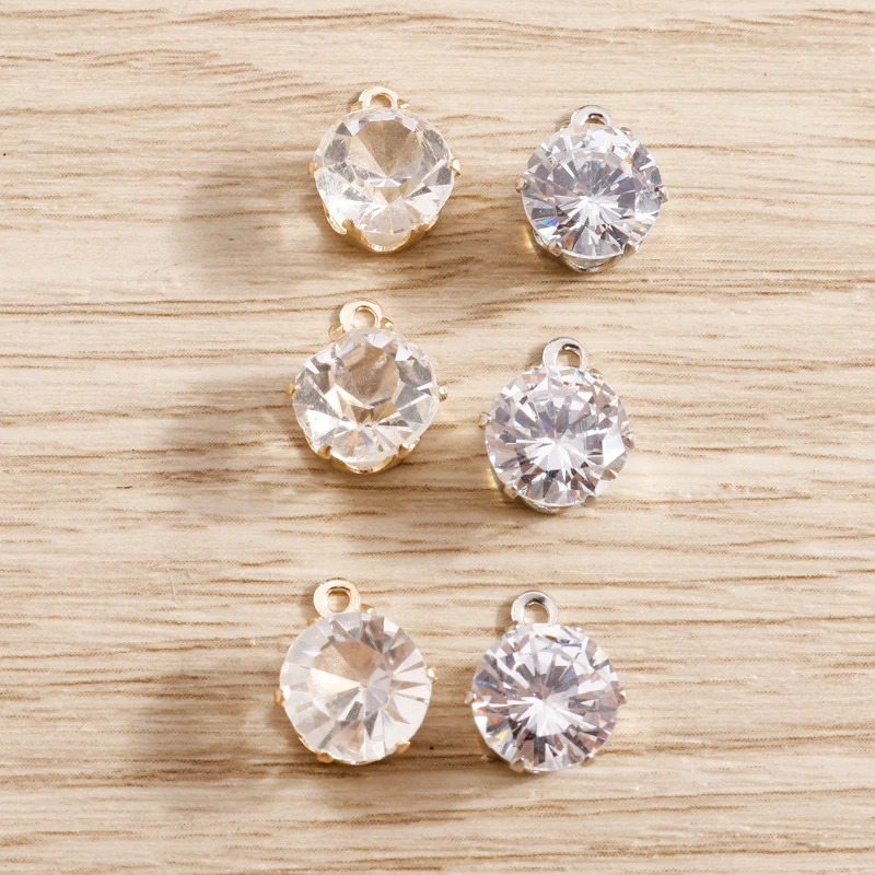 30pcs Small Crystal Charms for DIY Jewelry Making