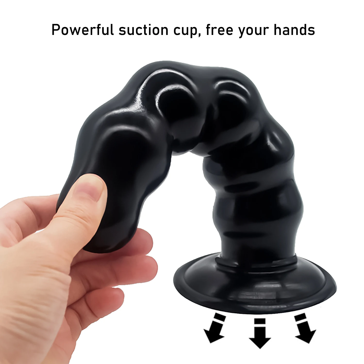 Huge Anal Plug Dildos Soft Beaded Anal Dilator with Suction Cup Stimulation of Anus and Vagina Anal Sex Toys for Women and Men