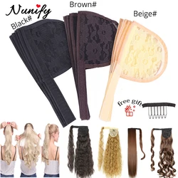 Nunify 1Pcs Black Beige Brown Ponytail Hair Net For Making Ponytail Soft Hair Bun Net With Adjustable  Swiss Lace Hairnets