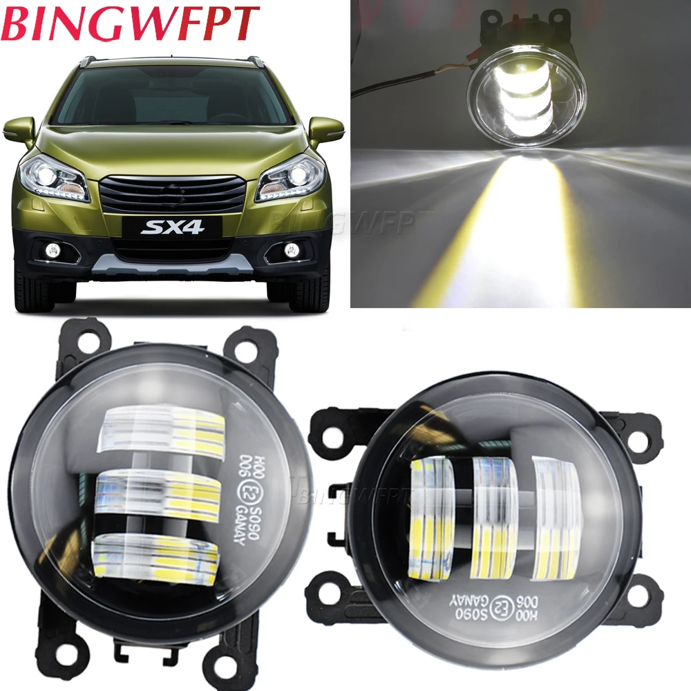 2x Car Fog Light Assembly LED Lens Daytime Running Lamp DRL For Suzuki Jimny Grand Vitara Swift Splash SX4 XL7 Ignis Alto