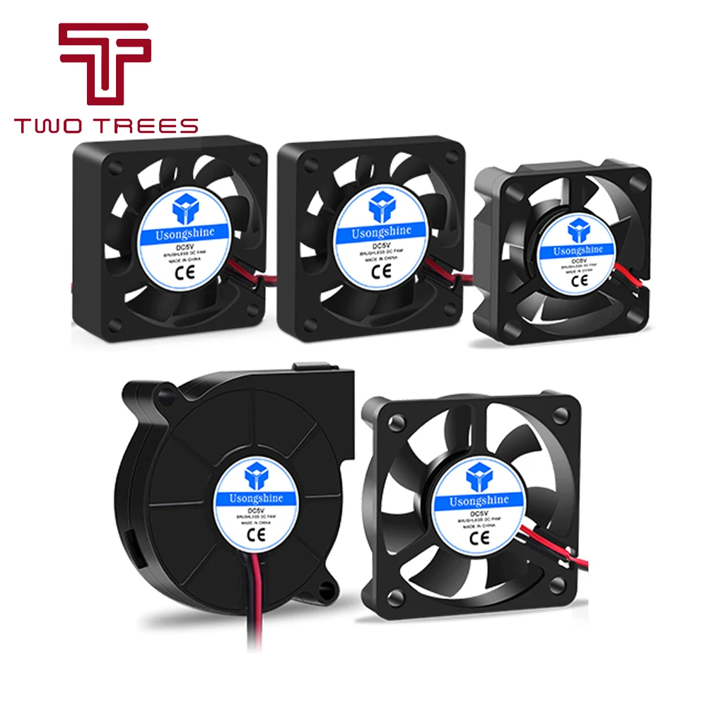 3D Printer Fan Cooling Turbo Fan Brushless 3D Printer Parts Radiator 2Pin For Extruder DC Cooler Blower Fans 4010 5010 12V 24V