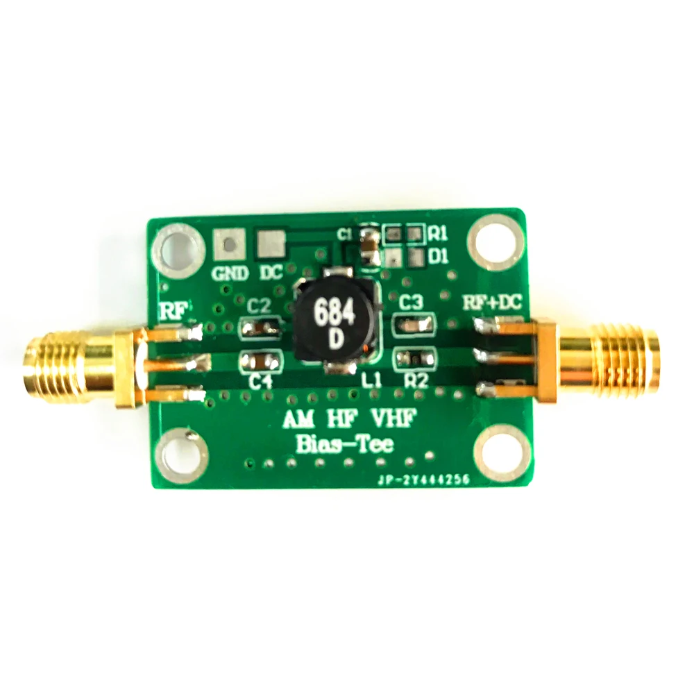 DYKB Bias Tee 25K-100MHz RF Biaser DC blocker Coaxial feed 1-50V BiasTee AM HF HAM radio RTL SDR Receiver Low Noise Amplifier