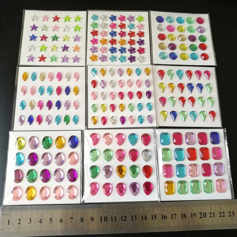 

1 шт., красочные украшения для макияжа, фестиваля, драгоценности для ногтей, бриллианты, клейкие блестки для лица со стразами, временные татуировки, наклейки для тела