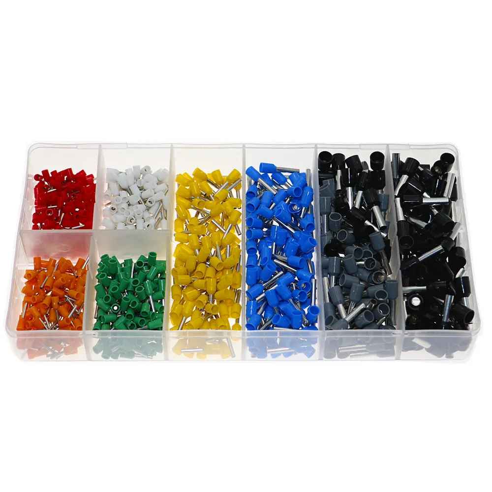 800Pcs Geïsoleerde Draad Cord Crimp Connector Terminal Pin Met Doos