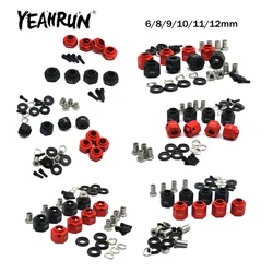 YEAHRUN 4Pcs/lot Metal Hexagon Adapter Wheels Hubs Hex Mount with Screw Needle for TRX-4 1/10 RC Rock Crawler Car Upgrade Parts