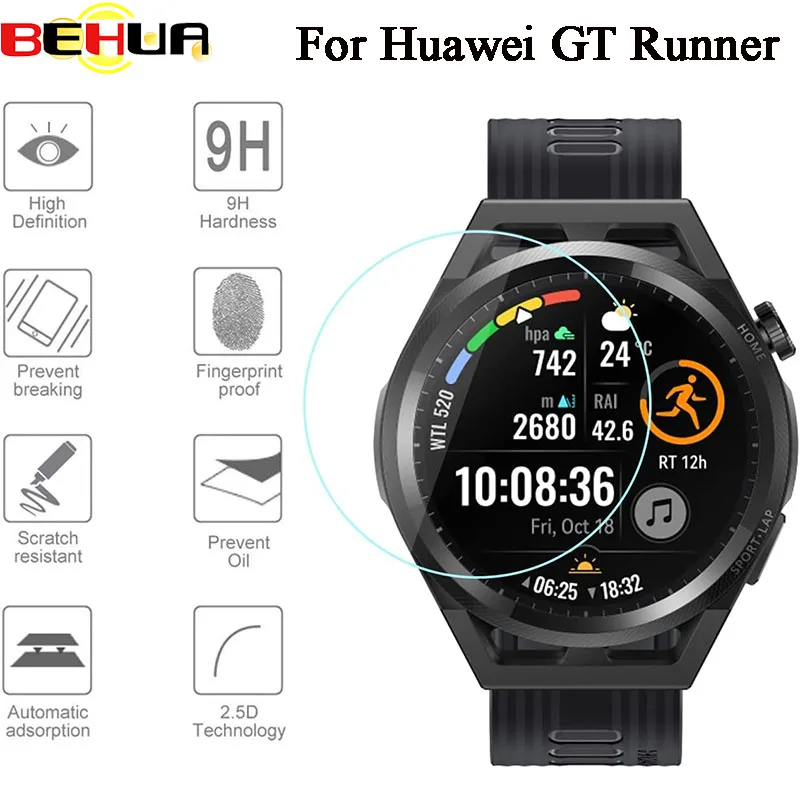 فيلم لهواوي ساعة GT Runner قسط الزجاج المقسى واضح طبقة رقيقة واقية المضادة للانفجار حامي الشاشة فيلم الملحقات
