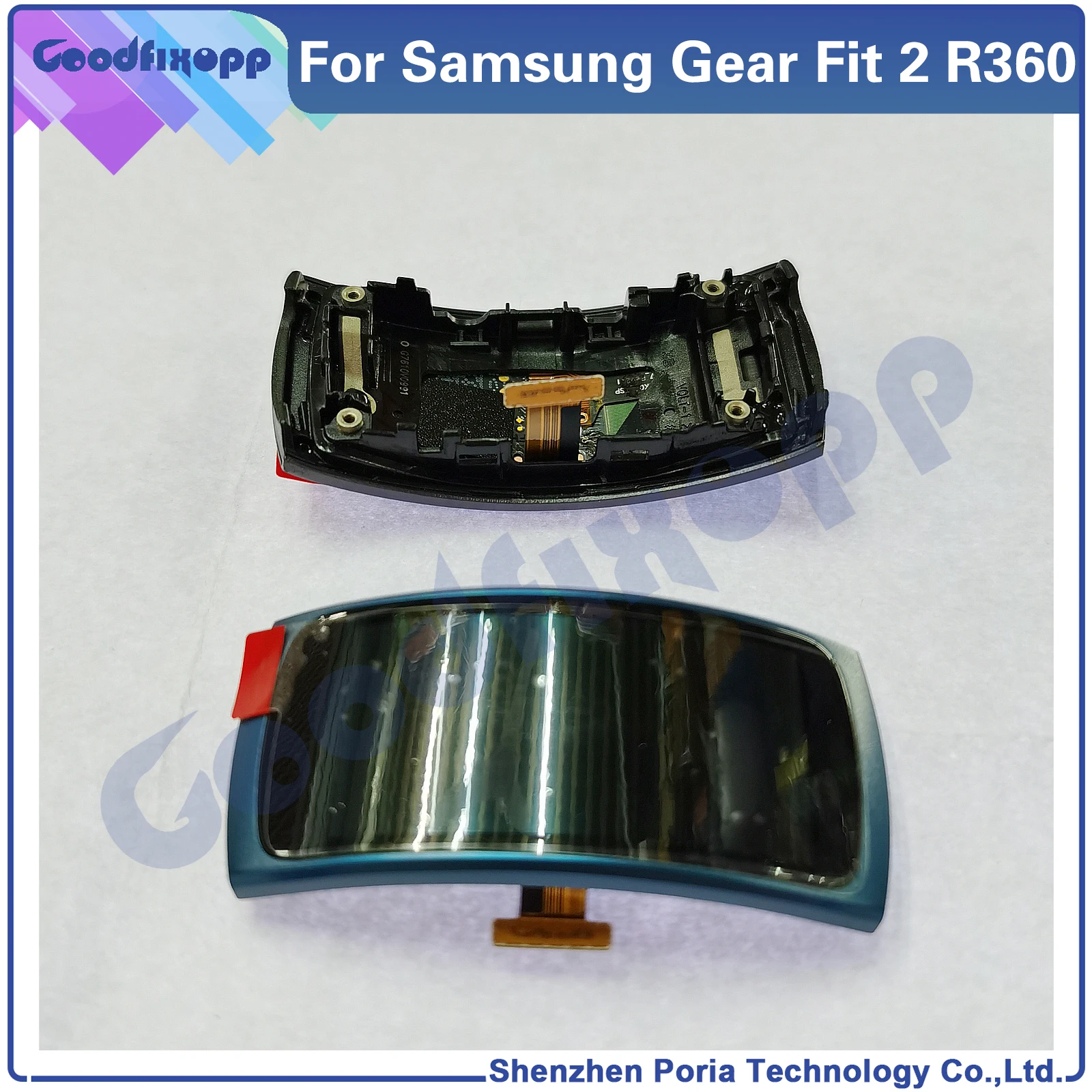 For Samsung Gear Fit 2 SM-R360 R360 GH97-19001 Watch LCD Display Touch Screen Digitizer Assembly With Frame Replacement