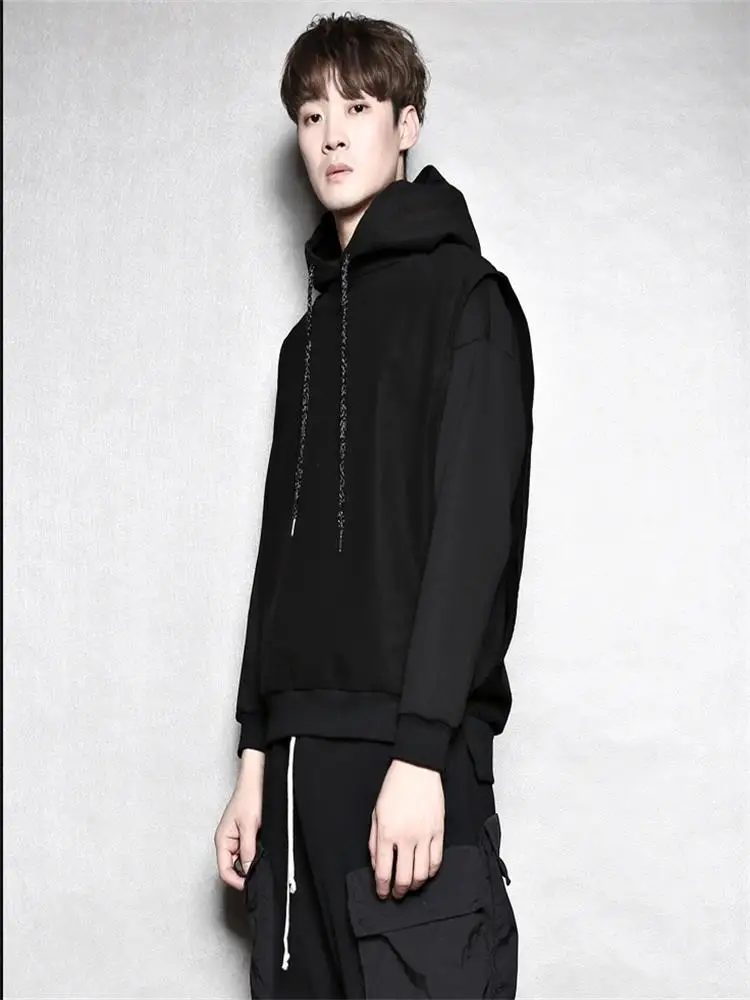 Men's new dark beautiful hoodie classic simple fashion youth leisure style large size hoodie