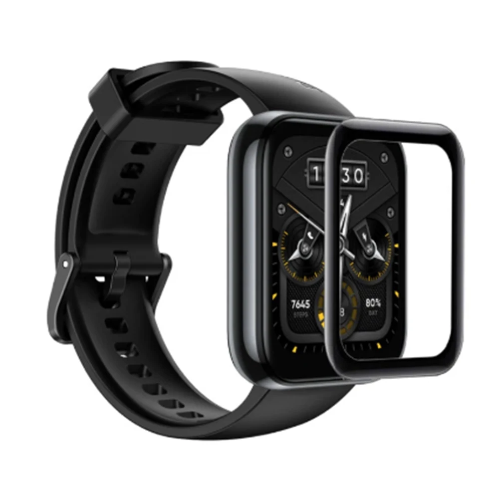 Full Cover Screen Protective Film For Realme Watch 2 2 Pro / S SmartWatch Clear 3D Fibre Transparent Film Protector Accessories image 3