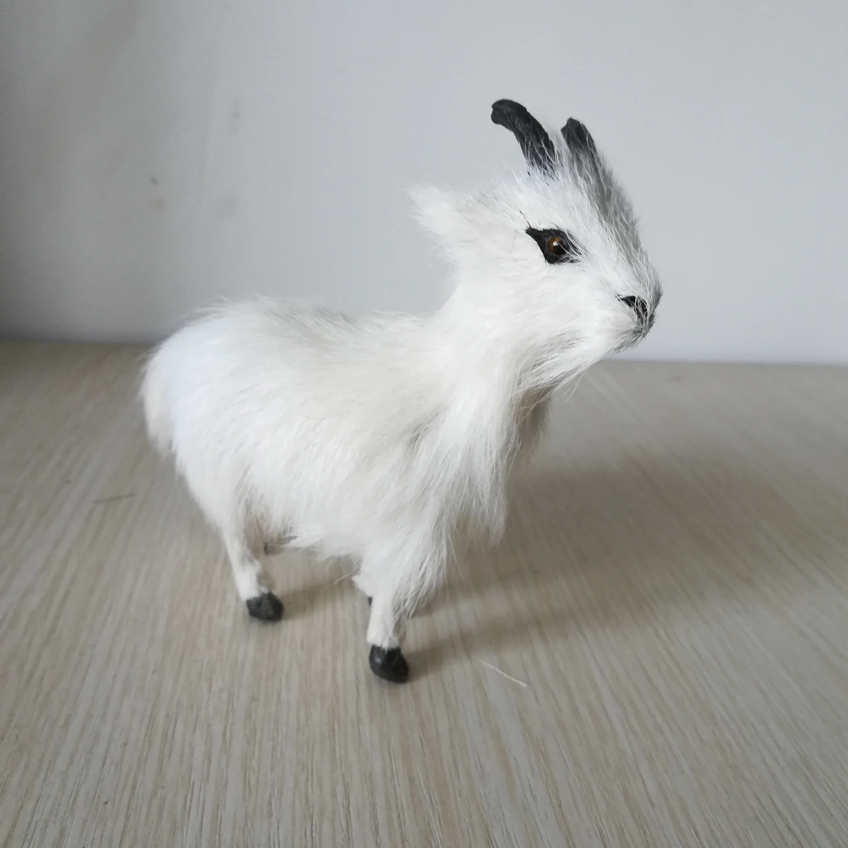 about 13x12cm real life toy white sheep model handicraft,plastic&furs white goat prop home decoration toy Xmas gift w0074