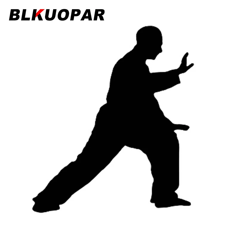 BLKUOPAR Martial Arts Master Silhouette Car Sticker Waterproof Graphics Decal Funny Refrigerator Laptop Windshield Car Styling