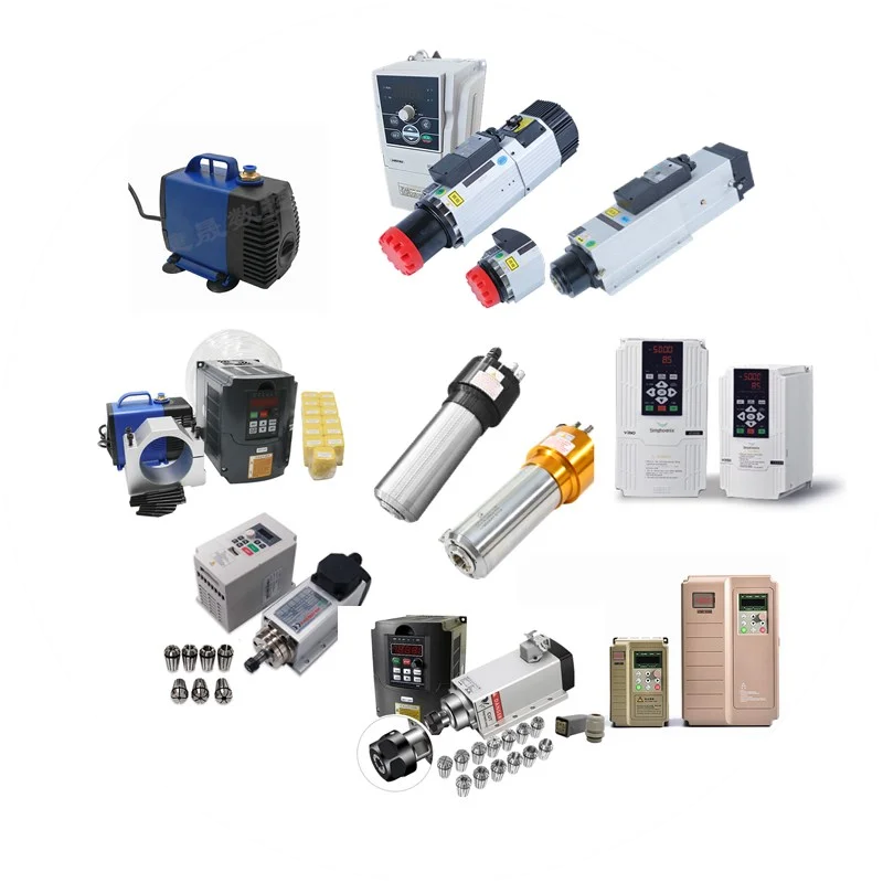 3/4 aixs CNC complete kit:Linear Guide HGR15 HGR20 Ball screw SFU1605 & NEMA23 Stepper Motor & Air cooling Spindle Water cooled