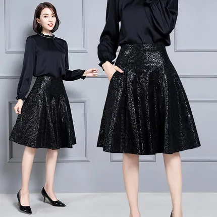 Top brand New Fashion 2020 Genuine Sheep Real Leather Skirt K45  high quality