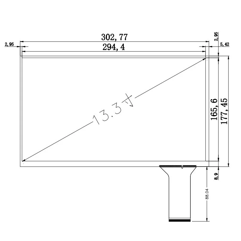 Imagem -05 - Polegadas Display Kit Módulo de Toque Capacitivo 1920x1080 Ips 2mini Módulo Hdmi Lcd Carro Raspberry pi Jogo Ps3 Xbox Ps4 Display 13.3