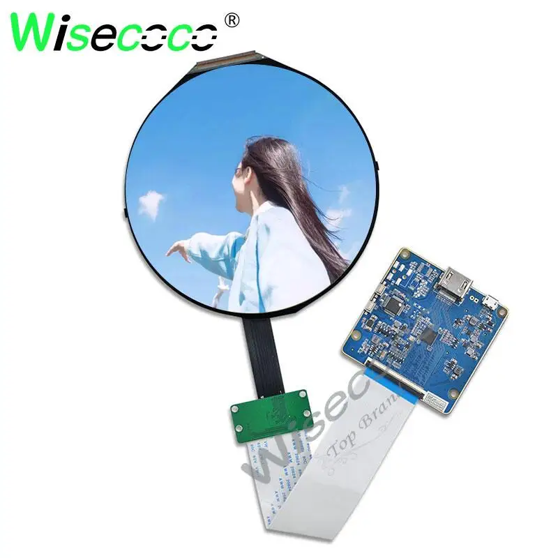 Round LCD Display 5 Inch 1080x1080 Raspberry Pi Smart Home Digital Signage Circular Screen Display MIPI 4lanes 50Pins Panel