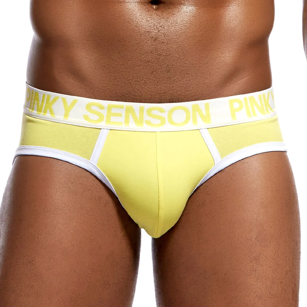 Pinkysenson briefs men underwear breathable soft cotton male panties homme underpants briefs shorts